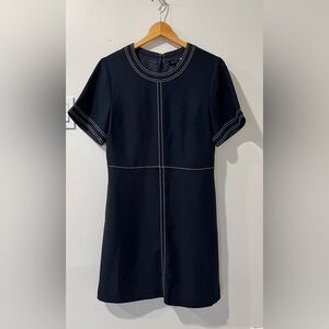 Banana Republic - Navy Mini Dress with Contrast White Stitching
